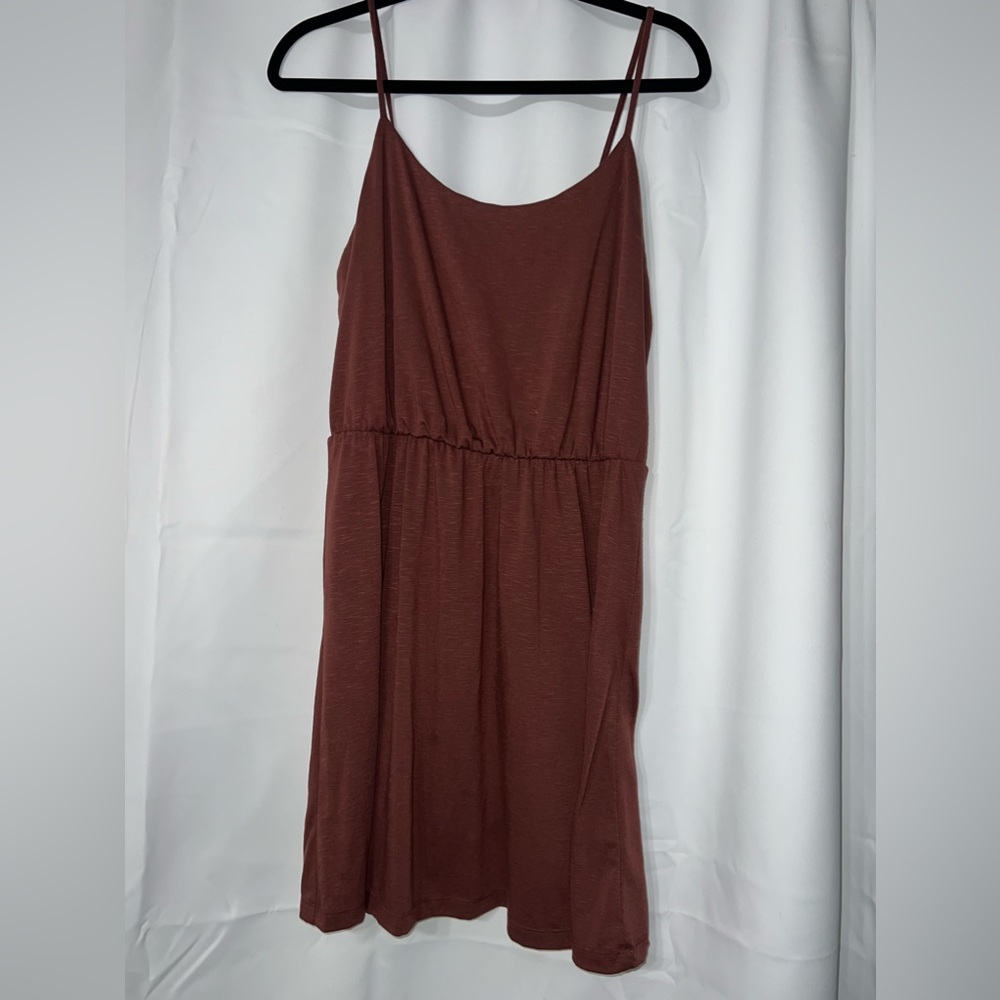 Old Navy rust colored spaghetti strap dress